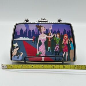 Stylish Women's Clutch with Fashion Illustration